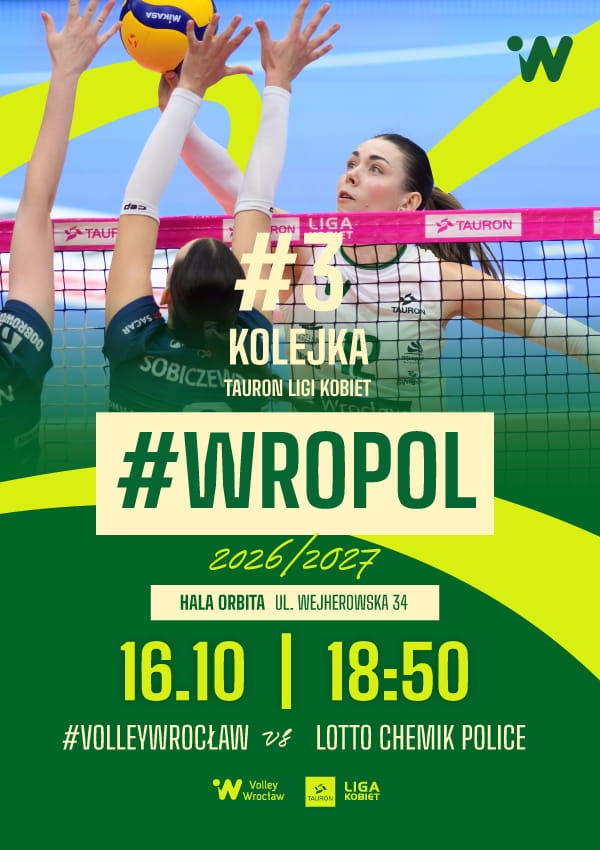 Bilety #VolleyWrocław vs LOTTO Chemik Police