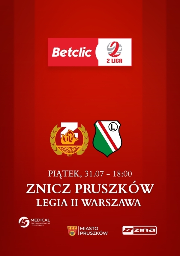 Bilety MKS Znicz Pruszków vs Legia II Warszawa